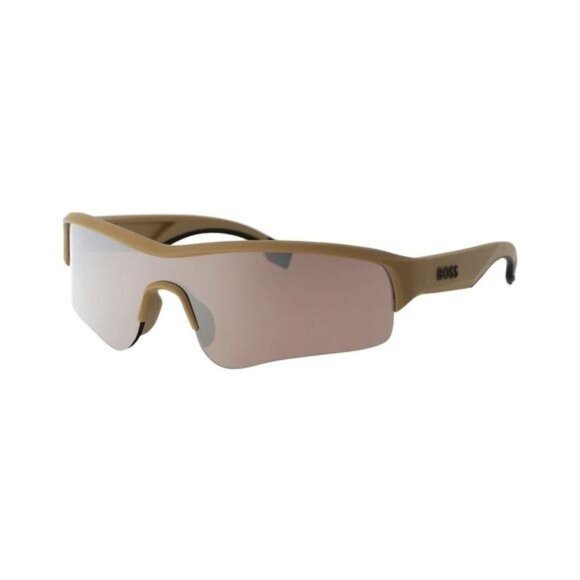 Hugo Boss Eyewear Men's Sunglasses Logo-emed Biker-style Frame Sunglasses